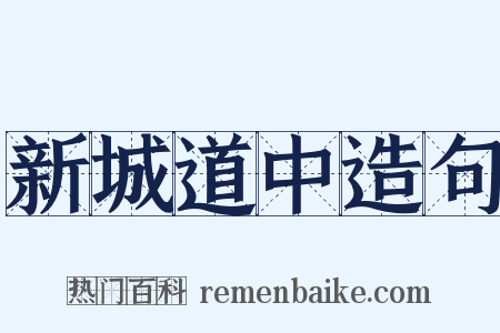 新城道中造句是什么意思的图片